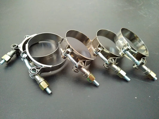 51mm/57mm/63mm/76mm Stainless Steel T-Bolt Clamps Turbo Silicone Hose Pipe Coupler Intake Intercooler 2"/2.25"/2.5"/3"