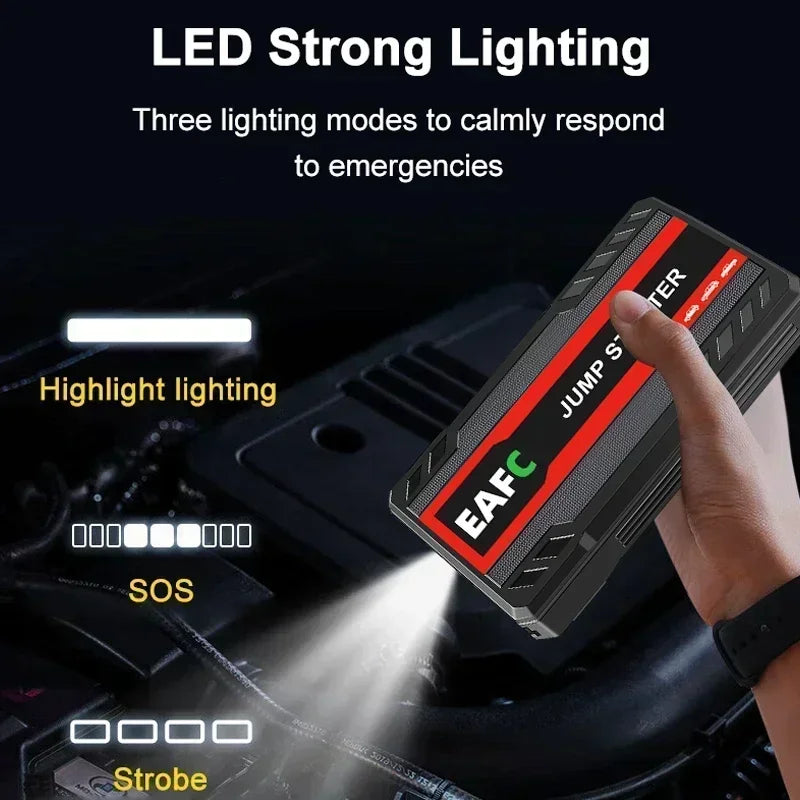 Car Jump Starter Battery Power Bank 2000A/1200A for Petrol Diesel Car Starter Portable Emergency Booster 12V Starting Device