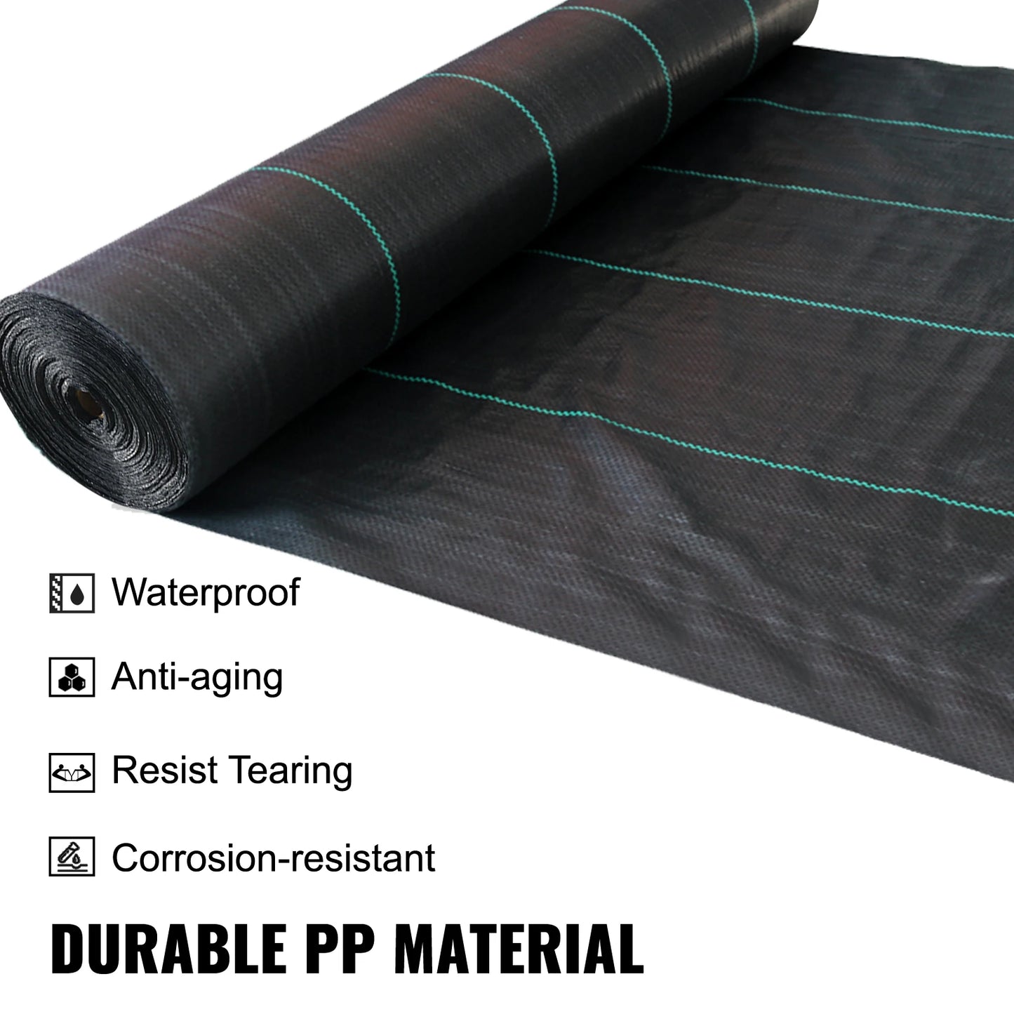 SucceBuy Commercial Grade Ground Road Large Driveway Permeable Fabric Stabilization Roll Mat Underlayment Outdoor Waterproof