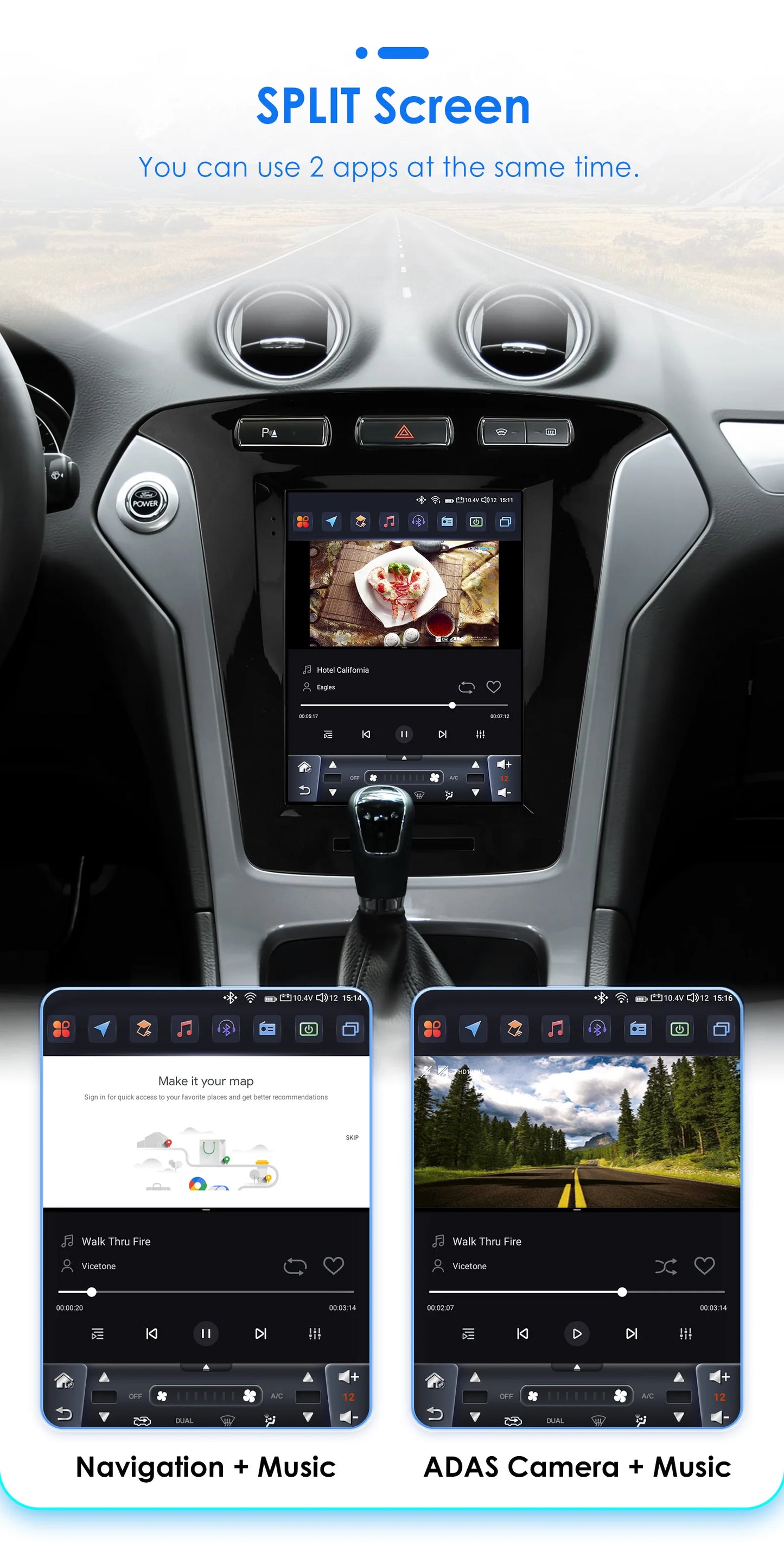 9.7"carplay android 13 auto car radio for Ford Mondeo mk4 Galaxy A/C 2011-2013 Autoradio Multimedia player GPS Stereo 4G SWC RDS