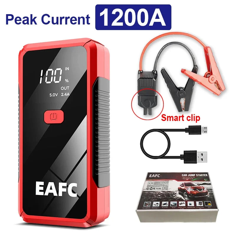 Car Jump Starter Battery Power Bank 2000A/1200A for Petrol Diesel Car Starter Portable Emergency Booster 12V Starting Device
