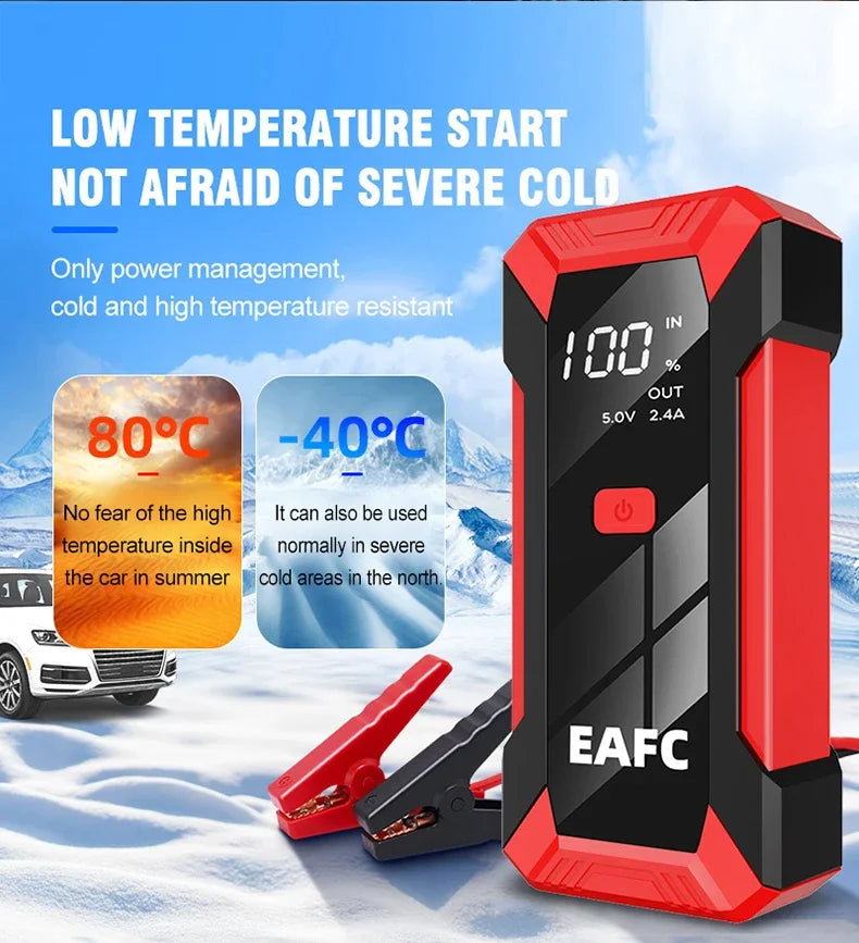 Car Jump Starter Battery Power Bank 2000A/1200A for Petrol Diesel Car Starter Portable Emergency Booster 12V Starting Device