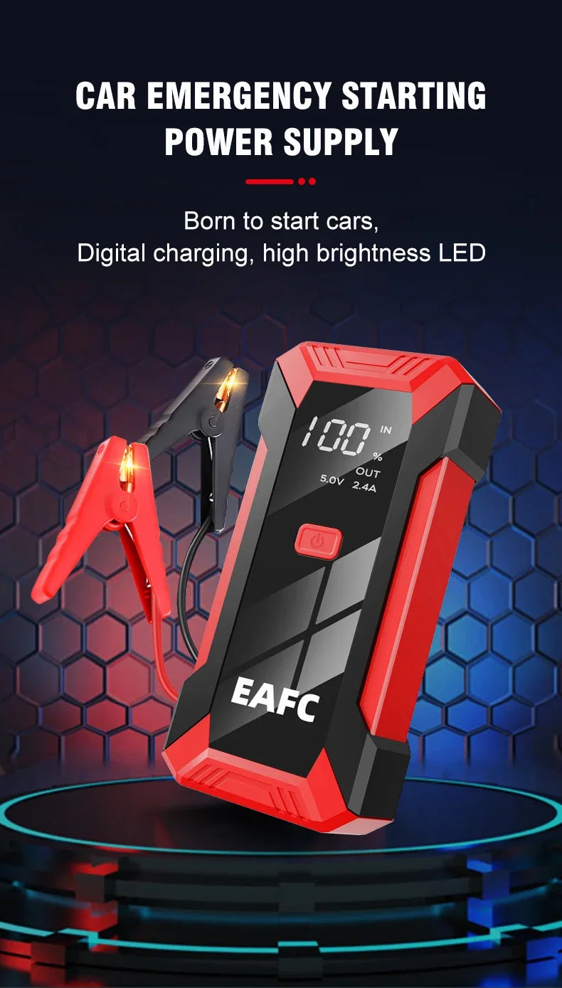 Car Jump Starter Battery Power Bank 2000A/1200A for Petrol Diesel Car Starter Portable Emergency Booster 12V Starting Device