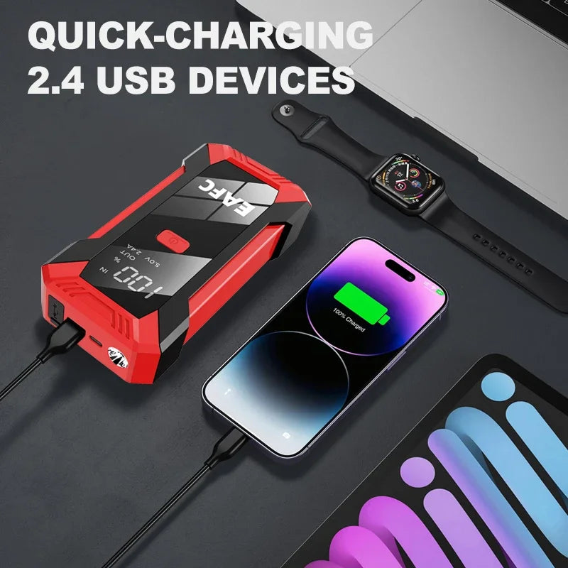 Car Jump Starter Battery Power Bank 2000A/1200A for Petrol Diesel Car Starter Portable Emergency Booster 12V Starting Device