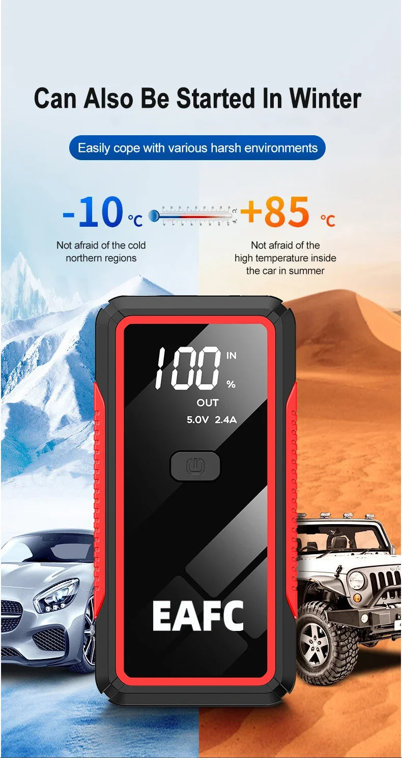 Car Jump Starter Battery Power Bank 2000A/1200A for Petrol Diesel Car Starter Portable Emergency Booster 12V Starting Device