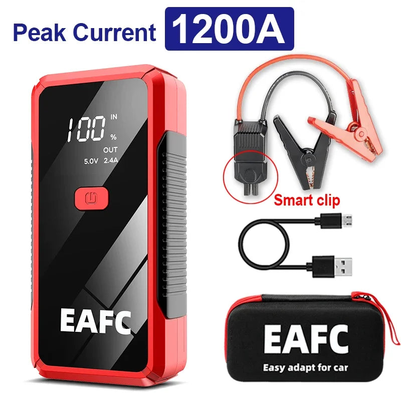 Car Jump Starter Battery Power Bank 2000A/1200A for Petrol Diesel Car Starter Portable Emergency Booster 12V Starting Device