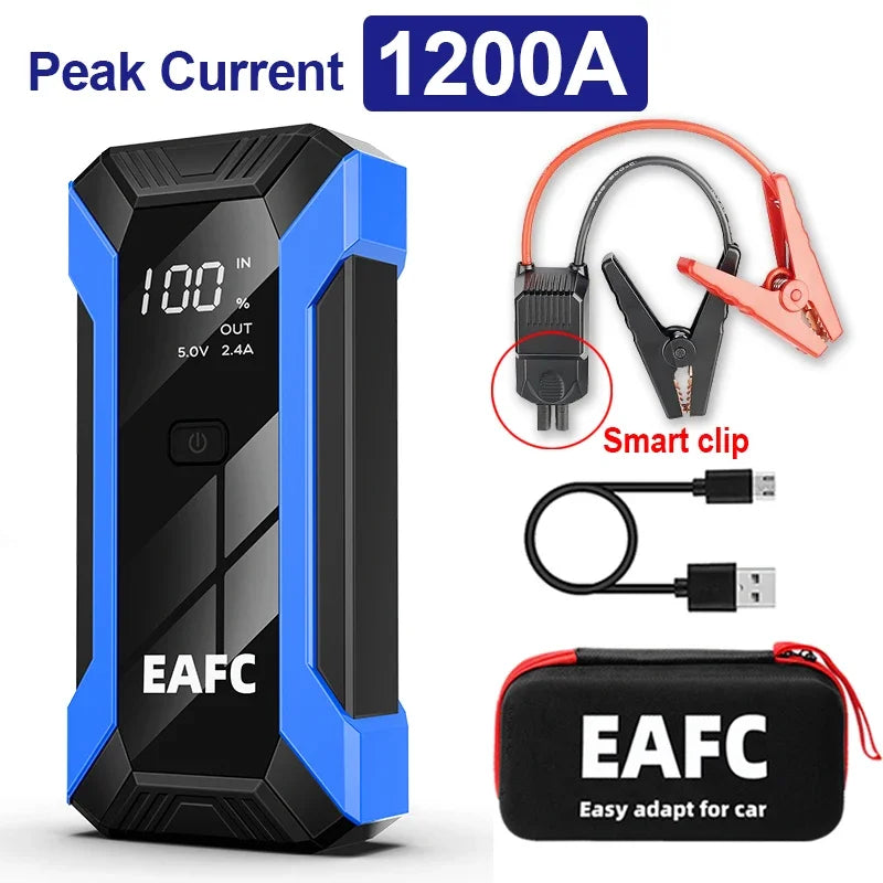 Car Jump Starter Battery Power Bank 2000A/1200A for Petrol Diesel Car Starter Portable Emergency Booster 12V Starting Device
