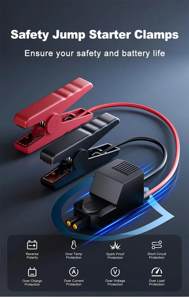 Car Jump Starter Battery Power Bank 2000A/1200A for Petrol Diesel Car Starter Portable Emergency Booster 12V Starting Device