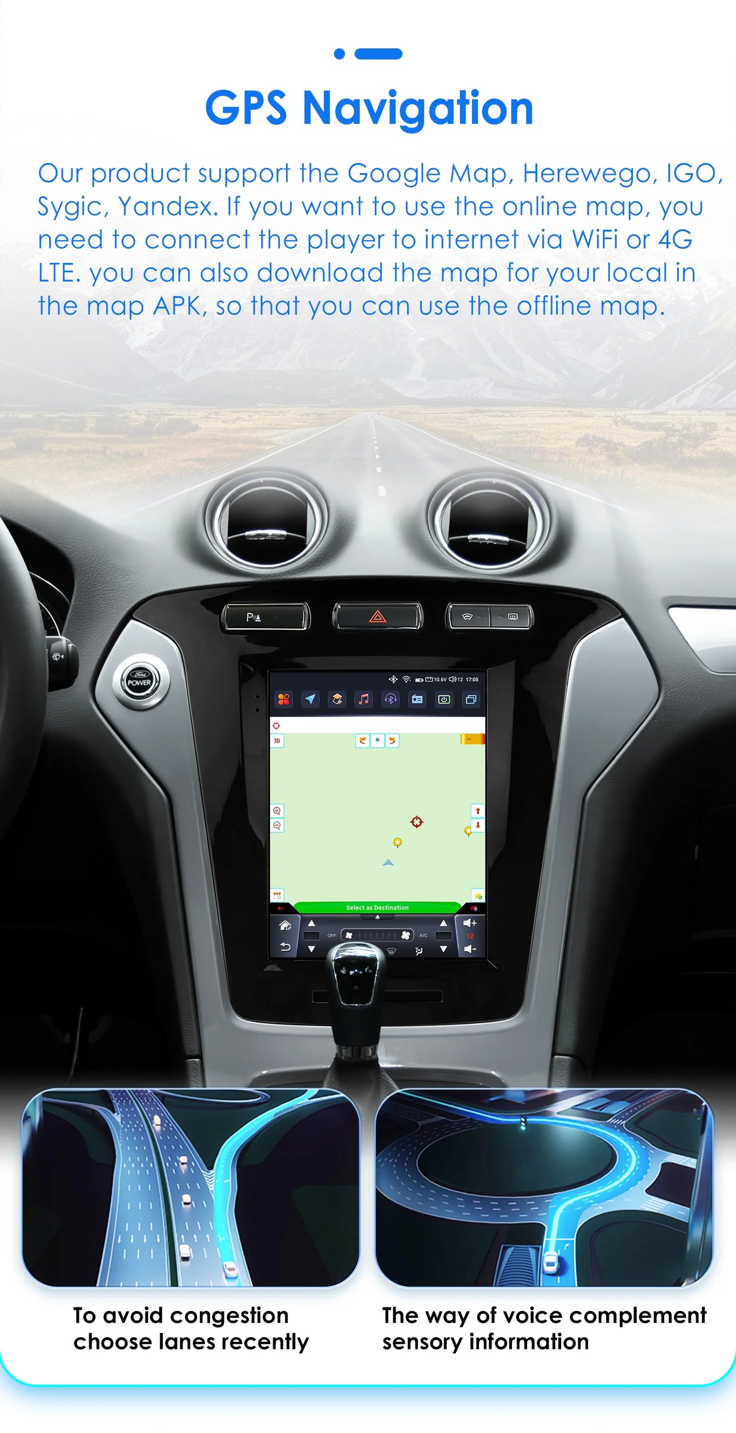 9.7"carplay android 13 auto car radio for Ford Mondeo mk4 Galaxy A/C 2011-2013 Autoradio Multimedia player GPS Stereo 4G SWC RDS