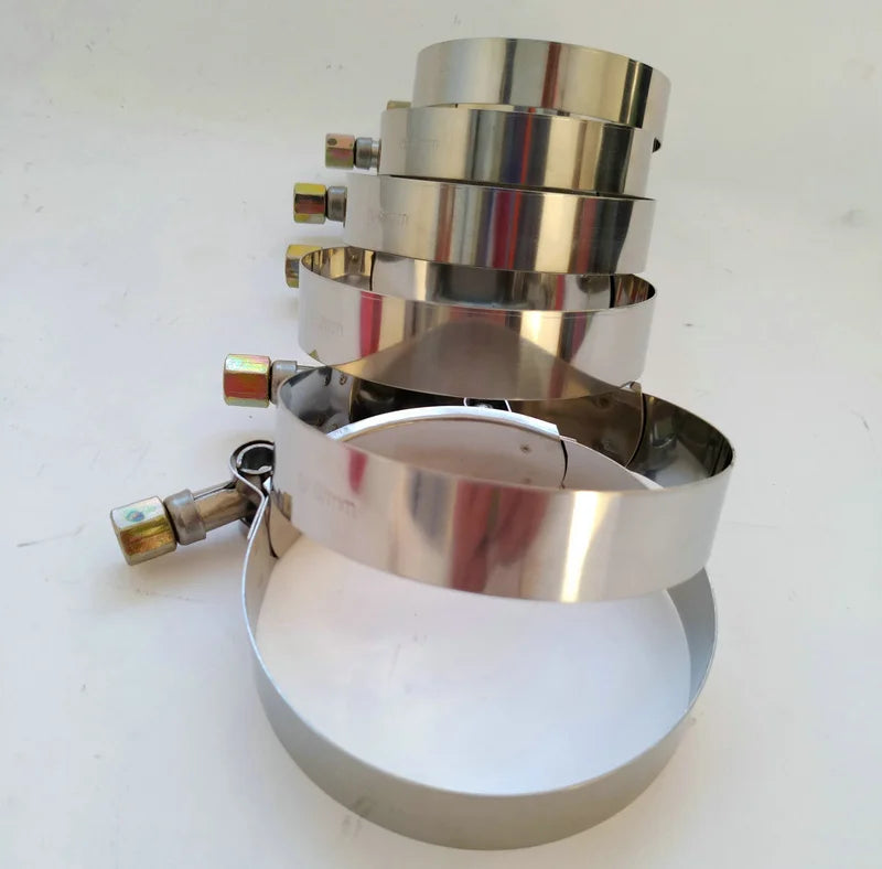 51mm/57mm/63mm/76mm Stainless Steel T-Bolt Clamps Turbo Silicone Hose Pipe Coupler Intake Intercooler 2"/2.25"/2.5"/3"