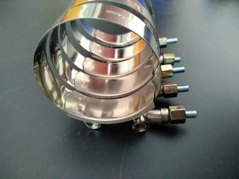 51mm/57mm/63mm/76mm Stainless Steel T-Bolt Clamps Turbo Silicone Hose Pipe Coupler Intake Intercooler 2"/2.25"/2.5"/3"