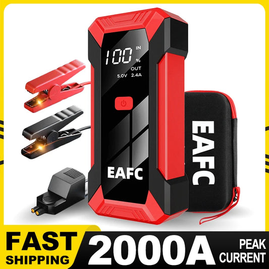 Car Jump Starter Battery Power Bank 2000A/1200A for Petrol Diesel Car Starter Portable Emergency Booster 12V Starting Device