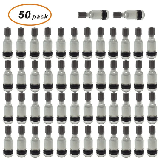 Pack of 50 Professional Aluminum Alloy Stem Tire Valve Tyre Valve For Passenger Cars MS525AL Fitting Most Cars