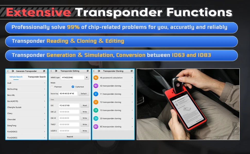 Autel MaxiIM KM100 Key Fob Programmer Immobilizer Tool Key Creation IMMO Learning Chip Read Write Cloning 2025 for latin america