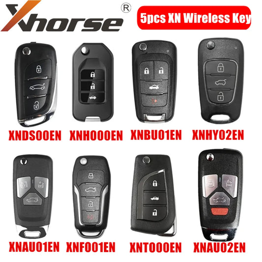 5PCS/Lot XHORSE XN Wireless Universal Remote Key XNDS00EN XNHO00EN XNBU01EN XNHY02EN XNAU01EN XNFO01EN XNTO00EN XNAU02EN Key