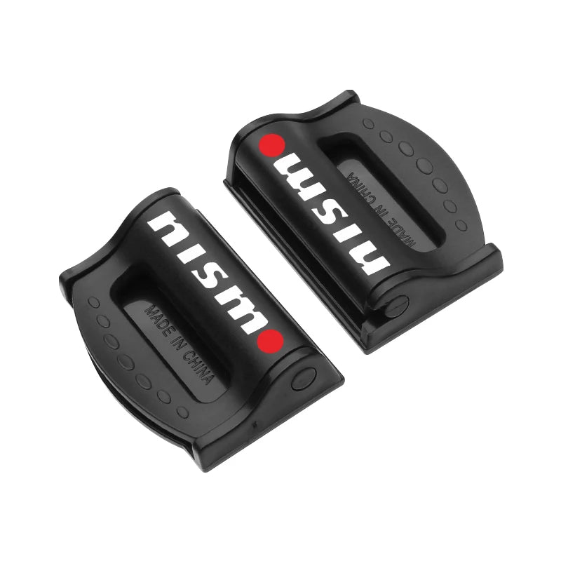 2Pcs Adjustable Car Seat Belt Shoulder Fixed Strap Clips Accessories For Nismo Logo Emblem R34 GTR Nissan Tiida Sylphy Teana