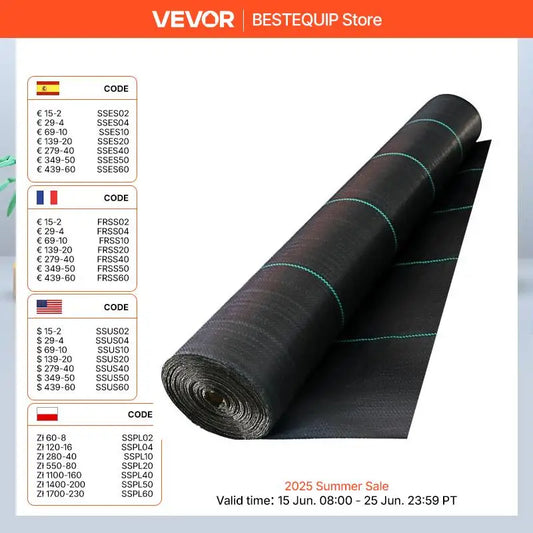 SucceBuy Commercial Grade Ground Road Large Driveway Permeable  Fabric Stabilization Roll Mat Underlayment  Outdoor Waterproof