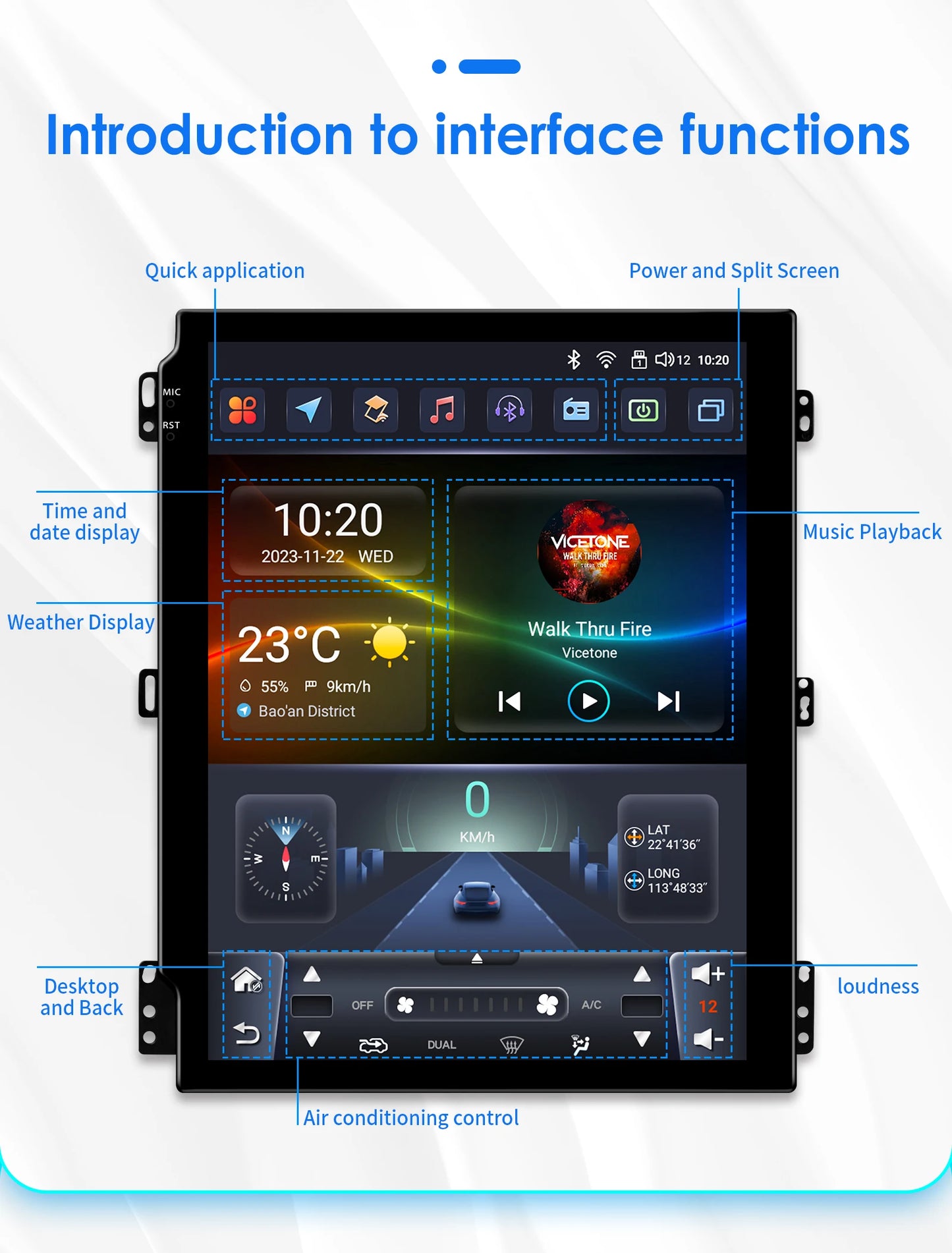 9.7"carplay android 13 auto car radio for Ford Mondeo mk4 Galaxy A/C 2011-2013 Autoradio Multimedia player GPS Stereo 4G SWC RDS